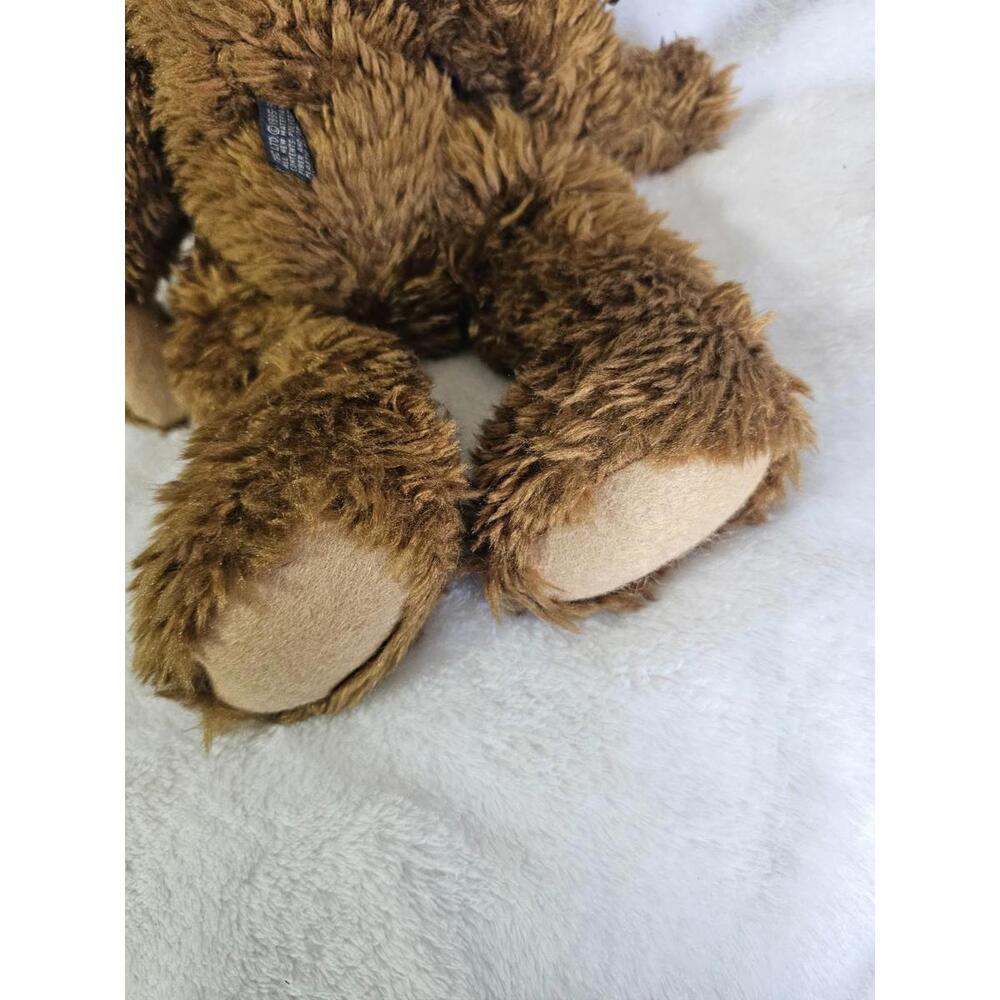 Vintage The Boyds Collection Bear Plush Toy Brown Bow 80's Jointed Bean Bag 13" - Picture 8 of 13